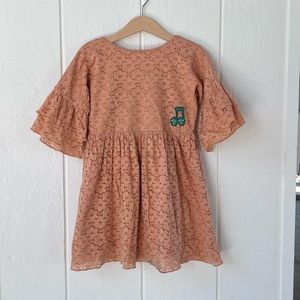 Mini Rodini lace dress and bell bottoms